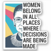Rbg Quotes, Ruth Bader Ginsburg Quote Sticker (Voorkant)