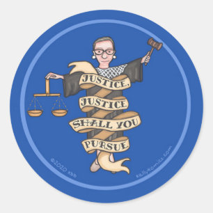 RBG: "Rechtvaardigheid, gerechtigheid: je vervolgt Ronde Sticker