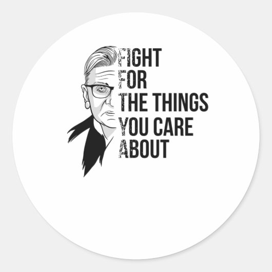 RBG Ruth Bader Ginsburg - feminisme Ronde Sticker (Voorkant)
