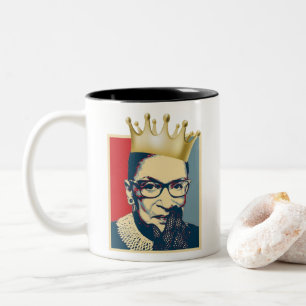 RBG (Ruth Bader Ginsburg) Tweekleurige Koffiemok