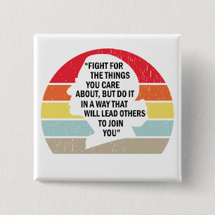 RBG, Ruth Bader Ginsburg Vierkante Button 5,1 Cm