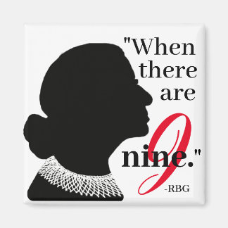RBG Silhouette wanneer er Nine Quote Magnet zijn Magneet