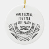 RBG spreekt uw geest zelfs als uw stem deelt Keramisch Ornament (Voorkant)