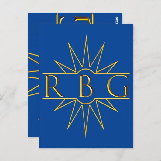 Rbg Sweat Golden Design Briefkaart (Voorkant / Achterkant)