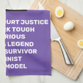 RBG Tribute NY Tough Paars Theedoek (Quarter Fold)