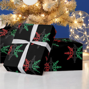 RBG UNIA Afrikaans-Amerikaans Kwanzaa Snowflakes Cadeaupapier