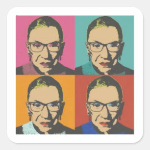 RBG Vrouwen, feministe, feministe, beruchte RBG Vierkante Sticker