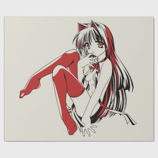 RBP, Neko de Sexy Anime Cat Girl Furry Cadeaupapier
