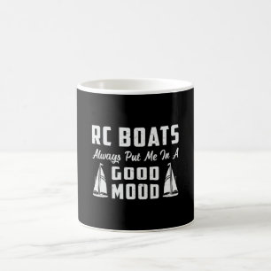 RC boot zette me in een goed humeur model grappige Koffiemok
