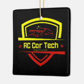 RC Car Tech-kerstversiering Keramisch Ornament (Links)