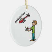 RC Model Helikopter vliegen Keramisch Ornament (Rechts)