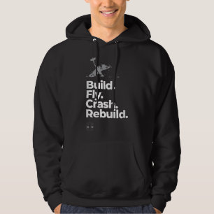 RC Piloot Bouwen Vliegen Crash Rebuild Radiobestur Hoodie
