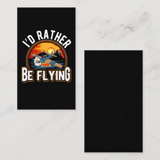 RC Plane Hobby Funny Model Vliegtuig Pilot Visitekaartje (Voorkant / Achterkant)