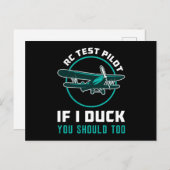 RC Test Pilot Als ik Duck moet je RC vliegtuig Briefkaart (Voorkant / Achterkant)