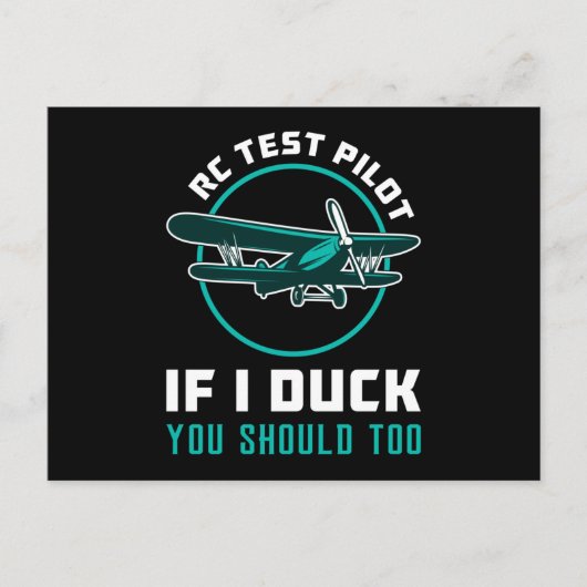 RC Test Pilot Als ik Duck moet je RC vliegtuig Briefkaart (Voorkant)