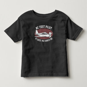 RC Vliegtuigvliegtuig met piloot op afstand Vliegt Kinder Shirts