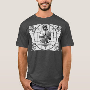 RCA-testpatroon met standaard Amerikaans T-shirt