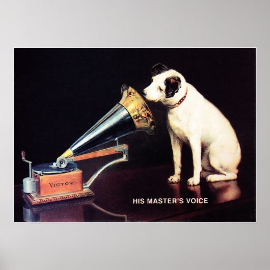 RCA Victor Zijne Masters Voice of Francis Barraud  Poster (Voorkant)
