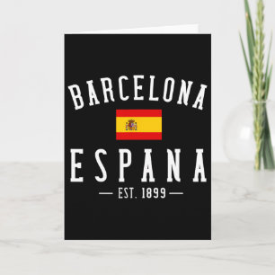 Rcelona Espagne Espagne Est. Drapeau Carte Souveni