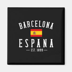 Rcelona Espana Spanje Est. Souvenir Vlag Landkaart Magneet