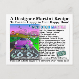 RCH BTCH Martini Recept Briefkaart