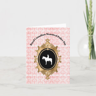 RCMP-dagmontage op paardenSilhouette-kaart Kaart