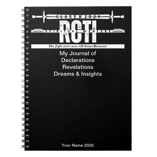 RCTI 2025 Spiritual Warfare Journal (Noir) (Devant)