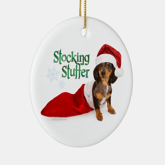RD Dachshund Stocking Stuffer Ornament (Rechts)
