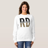 RD Geregistreerd Dietitian Cheetah Print RD Gift Trui (Voorkant volledig)