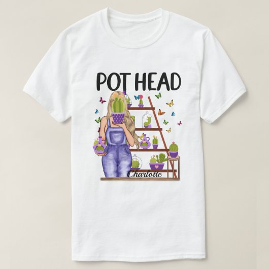 RD Personalized Pot Head Shirt, Birthday Gift T-shirt (Design voorkant)