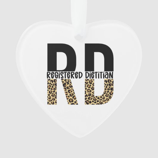 RD Registered Dietitian Cheetah Print RD Gifts Ornament (voorkant)