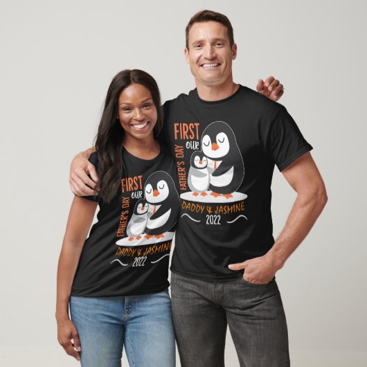 RD Speciaal pinguïn vader en dochter T-shirt (Unisex)