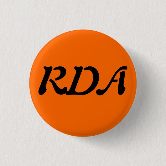 RDA-forum Ronde Button 3,2 Cm (Voorkant)