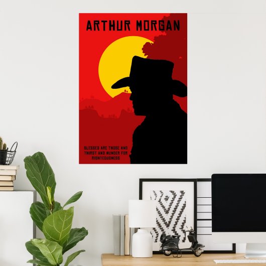 Rdr2 Arthur Morgan Poster (Thuiskantoor)