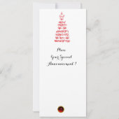 RDS TREE, CHRISTMAS LADY Black White Gem Red Kaart (Achterkant)