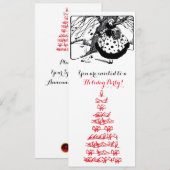 RDS TREE, CHRISTMAS LADY Black White Gem Red Kaart (Voorkant / Achterkant)