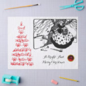RDS TREE EN CHRISTMAS LADY Black White Gem Tissuepapier (Craft)