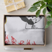 RDS TREE EN CHRISTMAS LADY Black White Gem Tissuepapier (Geschenk)