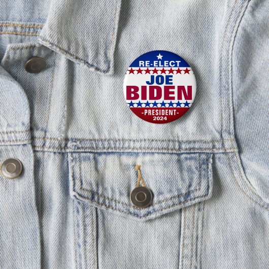 RE-ELECT Joe Biden 2024 Campaign Button (In situ)