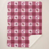 Re Maple Leaf Buffalo Plaid Sherpa Blanket (Devant)