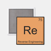 Re - Reverse Engineering Chemie Elementsymbool Magneet (Voorkant / Achterkant)