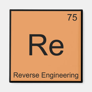 Re - Reverse Engineering Chemie Elementsymbool Magneet