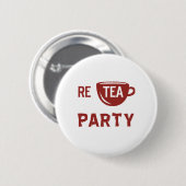 Re Tea Party Button (Voorkant /achterkant)