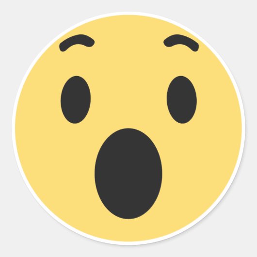 Reação Uau Ronde Sticker (Voorkant)