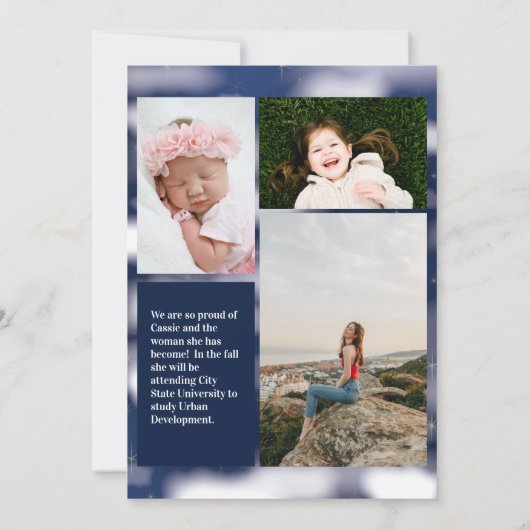 Reach for the Stars Graduation Faire-part (Dos)