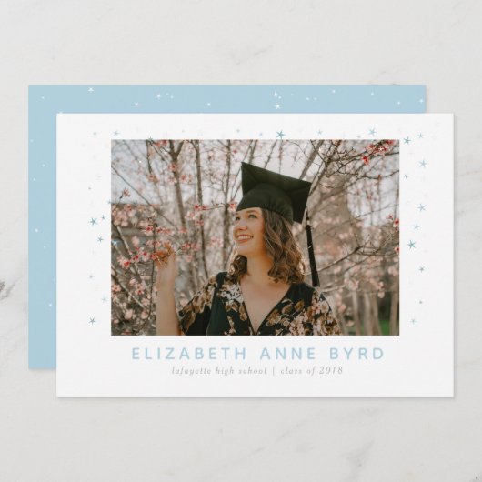 Reach for the Stars Graduation Faire-part (Devant / Derrière)
