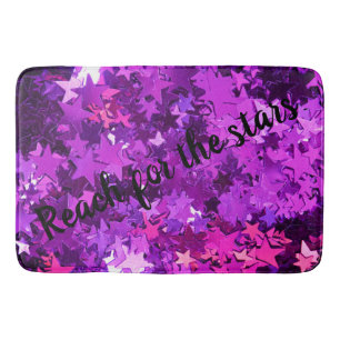 Reach for the Stars Paarse Bath Mat