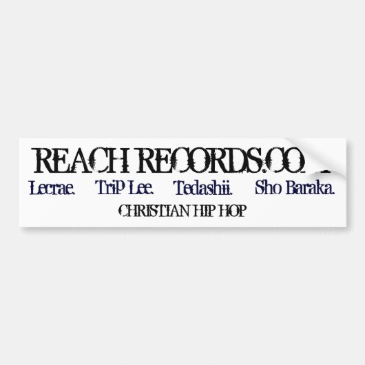 Reach Records.com Bumpersticker (Voorkant)
