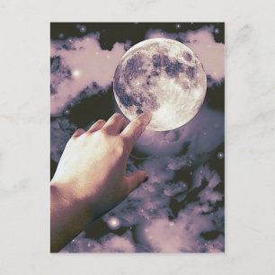 Reach voor de maan! briefkaart