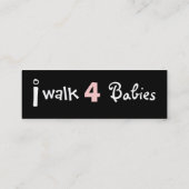 Reactie op baby's Profiel roze/meisje Mini Visitekaartje (Achterkant)